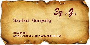 Szelei Gergely névjegykártya